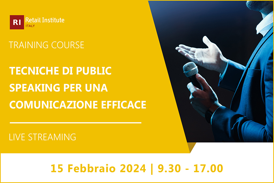 Training Course “Tecniche di Public Speaking per una comunicazione efficace” – 15 febbraio 2024
