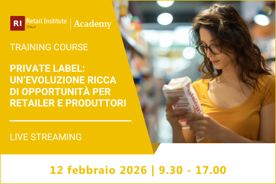 Training Course “Private Label & Marca del Distributore: un’evoluzione ricca di opportunità per retailer e produttori” – 12 febbraio 2026