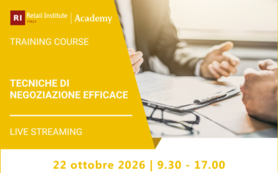Training Course “Tecniche di Negoziazione efficace” – 22 ottobre 2026