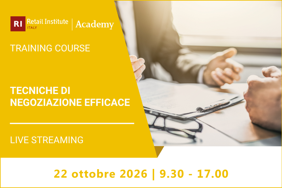 Training Course “Tecniche di Negoziazione efficace” – 22 ottobre 2026