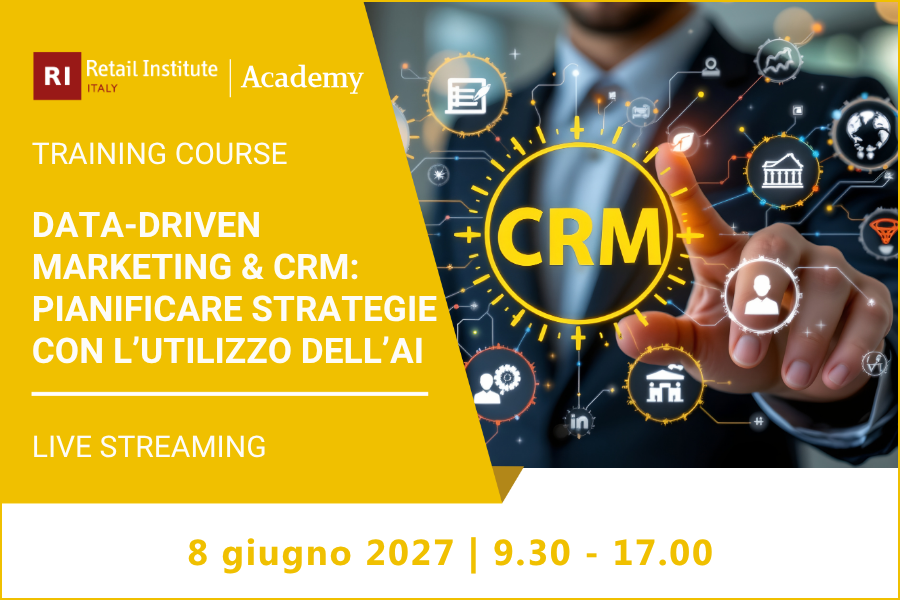 Data-Driven Marketing & CRM: pianificare strategie con l’utilizzo dell’AI – 8 giugno 2027