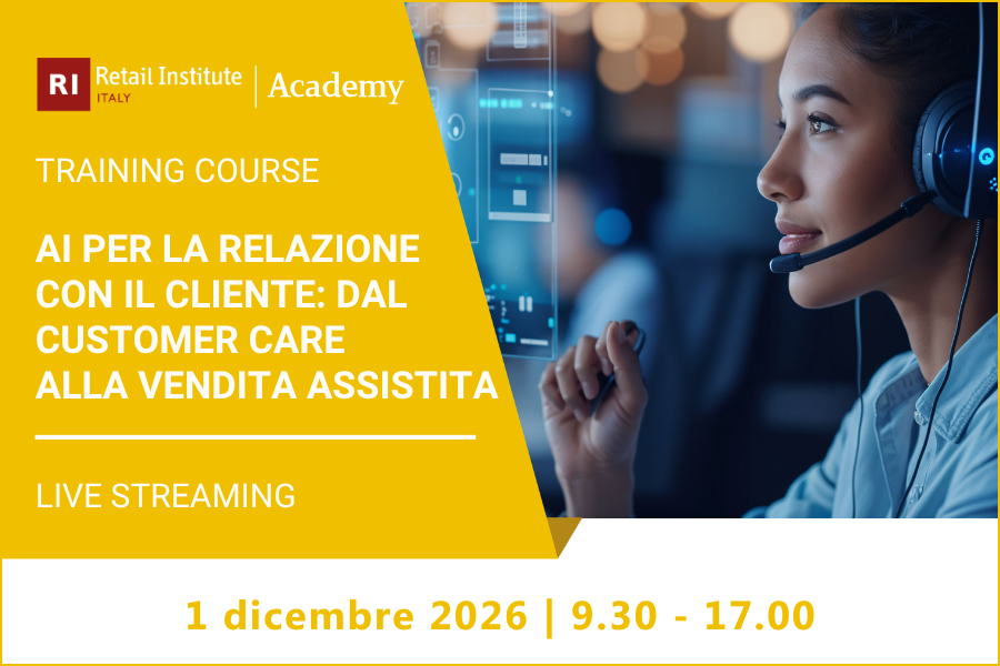 AI per la relazione con il cliente: dal Customer Care alla vendita assistita – 1 dicembre 2026