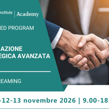 Negoziazione Strategica Avanzata  – 11, 12, 13 novembre 2026
